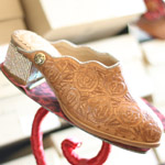 Handtooled leather shoes from Sara Melissa