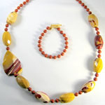 Mookite and jasper bracelet
